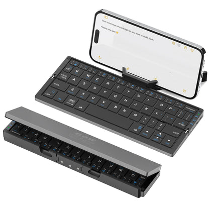 Portable Foldable BT Keyboard with Hidden Stand Wireless