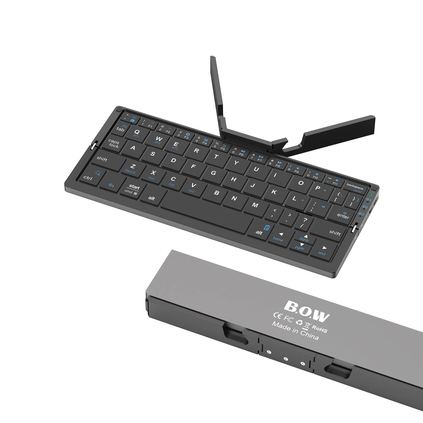 Portable Foldable BT Keyboard with Hidden Stand Wireless
