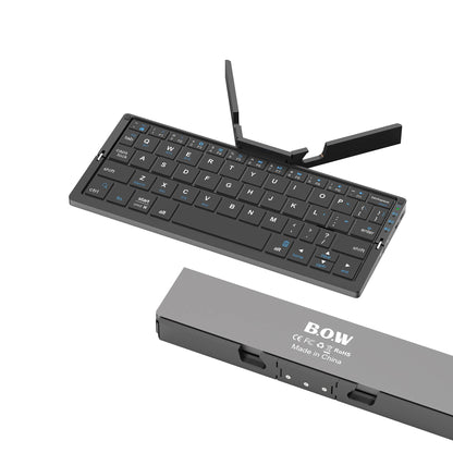 Portable Foldable BT Keyboard with Hidden Stand Wireless